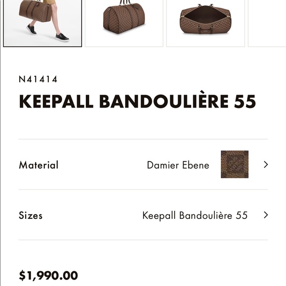 ‼️SOLD‼️Louis Vuitton Keepall Bandoulier Duffle 55 - Picture 9 of 9